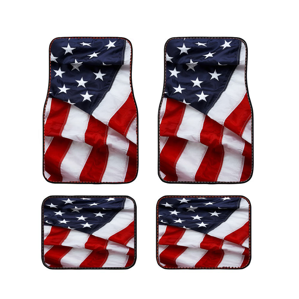 American Flag Ruffled Car Floor Mats Accessories