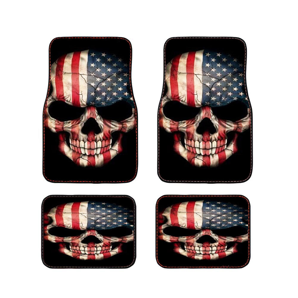 American Flag Skull Car Floor Mats Accessories