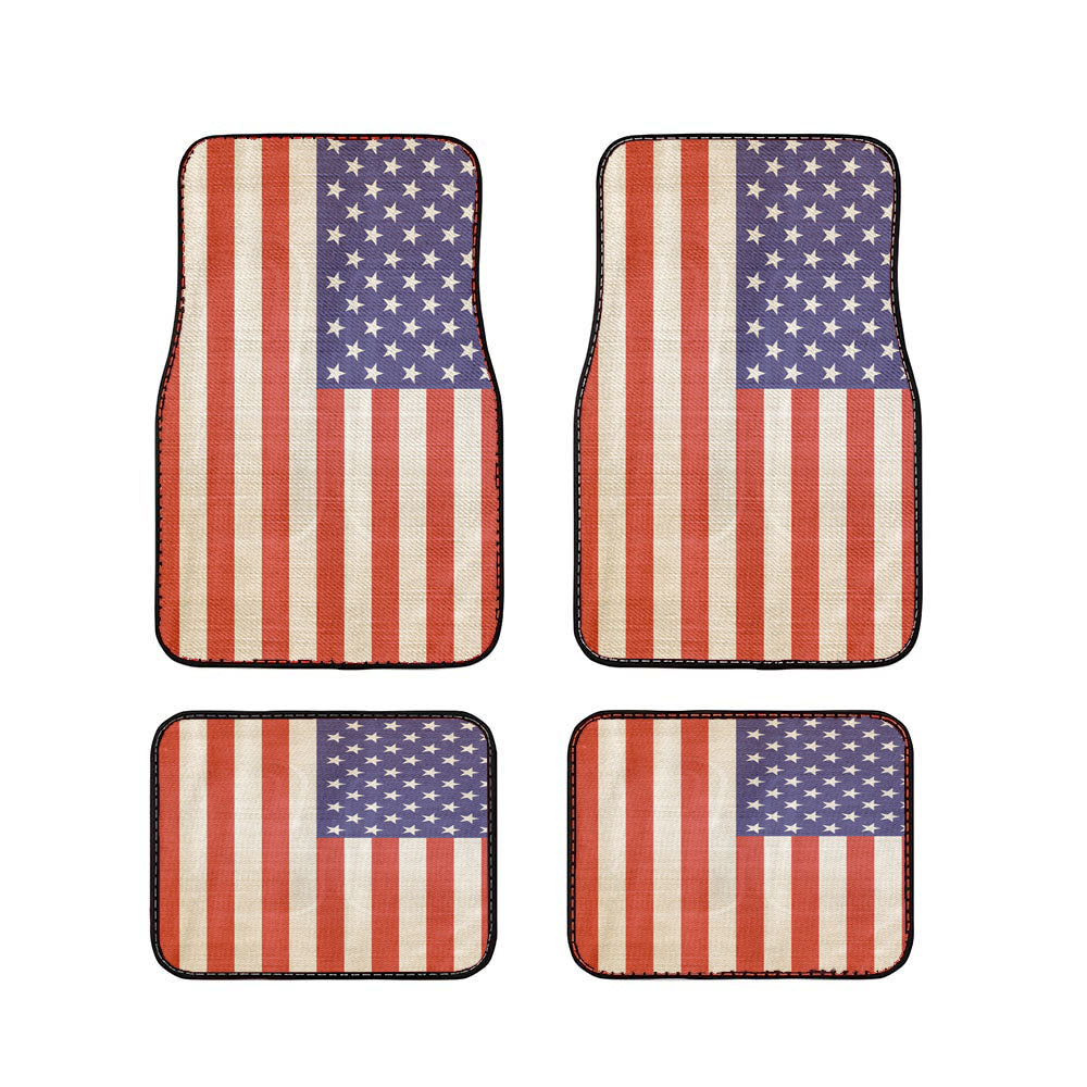 American Flag Texture Car Floor Mats Accessories