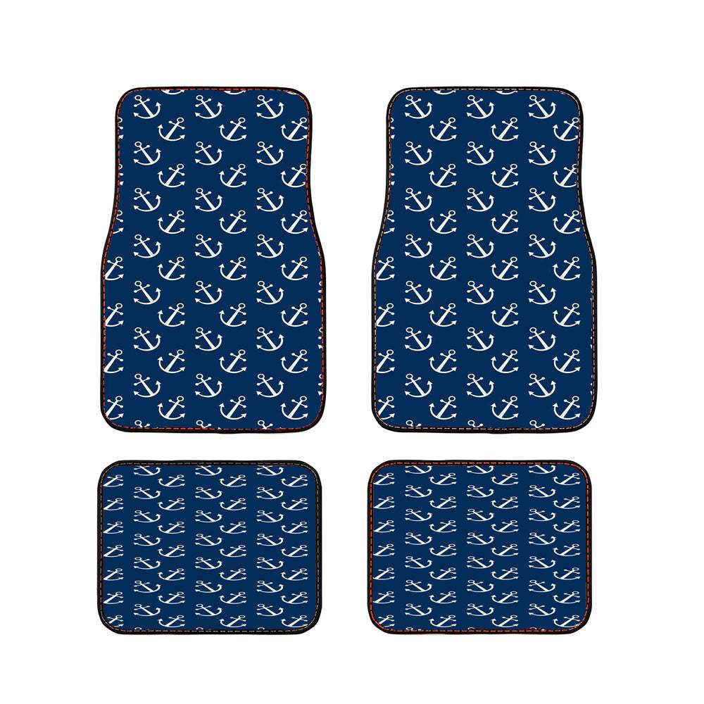 Anchor Pattern Blue Style Car Floor Mats Accessories