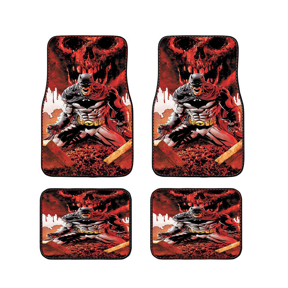 Angry Batman Red Skull Car Floor Mats Accessories
