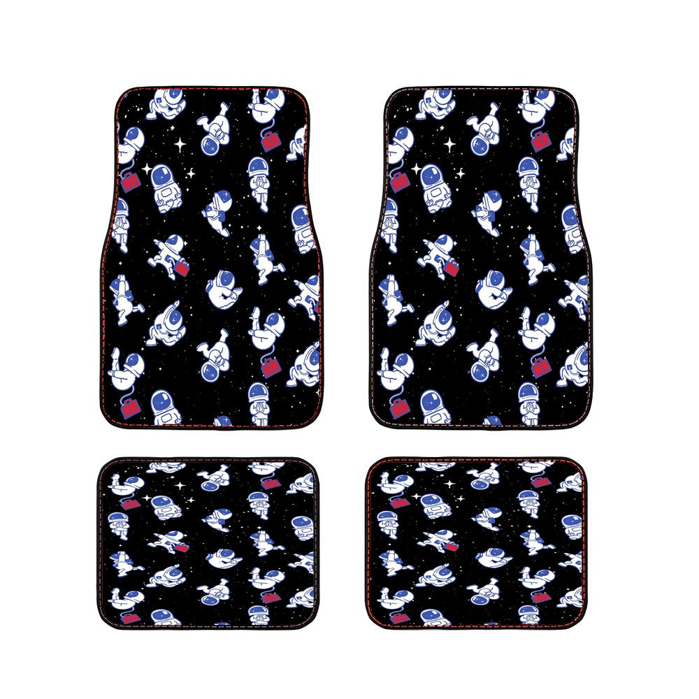 Astronaut Yoga Pattern Car Floor Mats Accessories