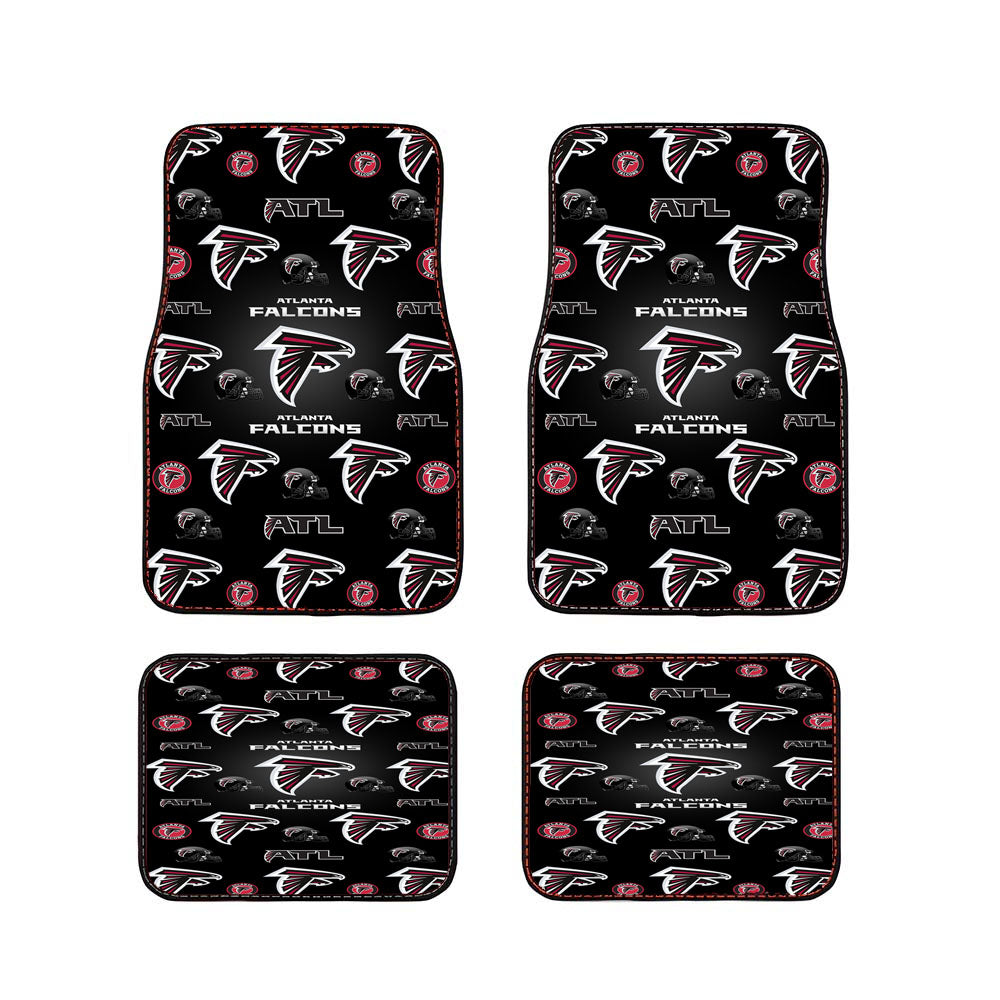 Atlanta Falcons Logo Pattern Black Car Floor Mats Accessories