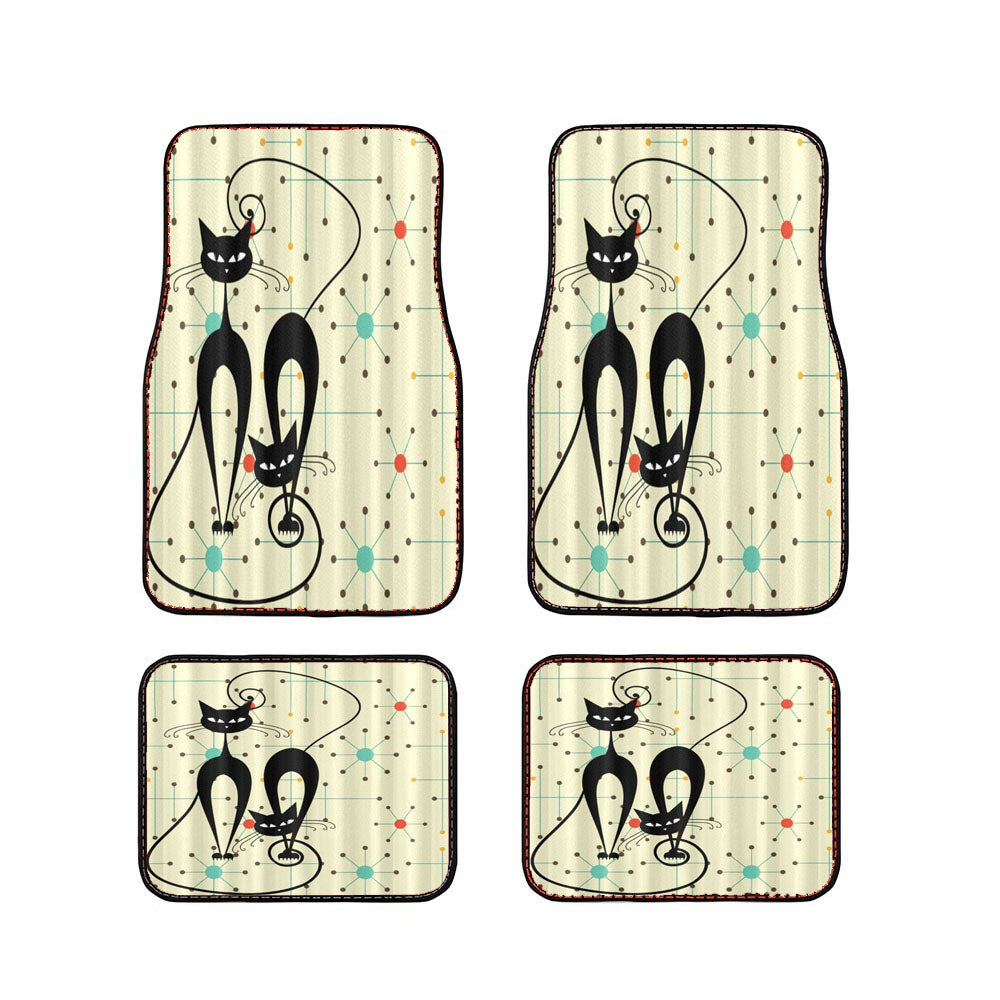 Atomic Cat Mid Mod Retro Starburst Car Floor Mats Accessories