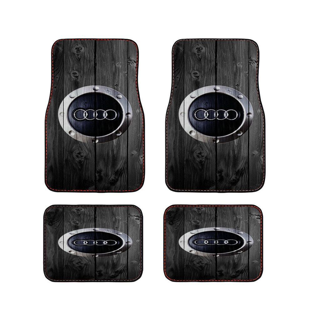 Audi Car Logo Dark Wood Wallpaper Car Floor Mats Accessories