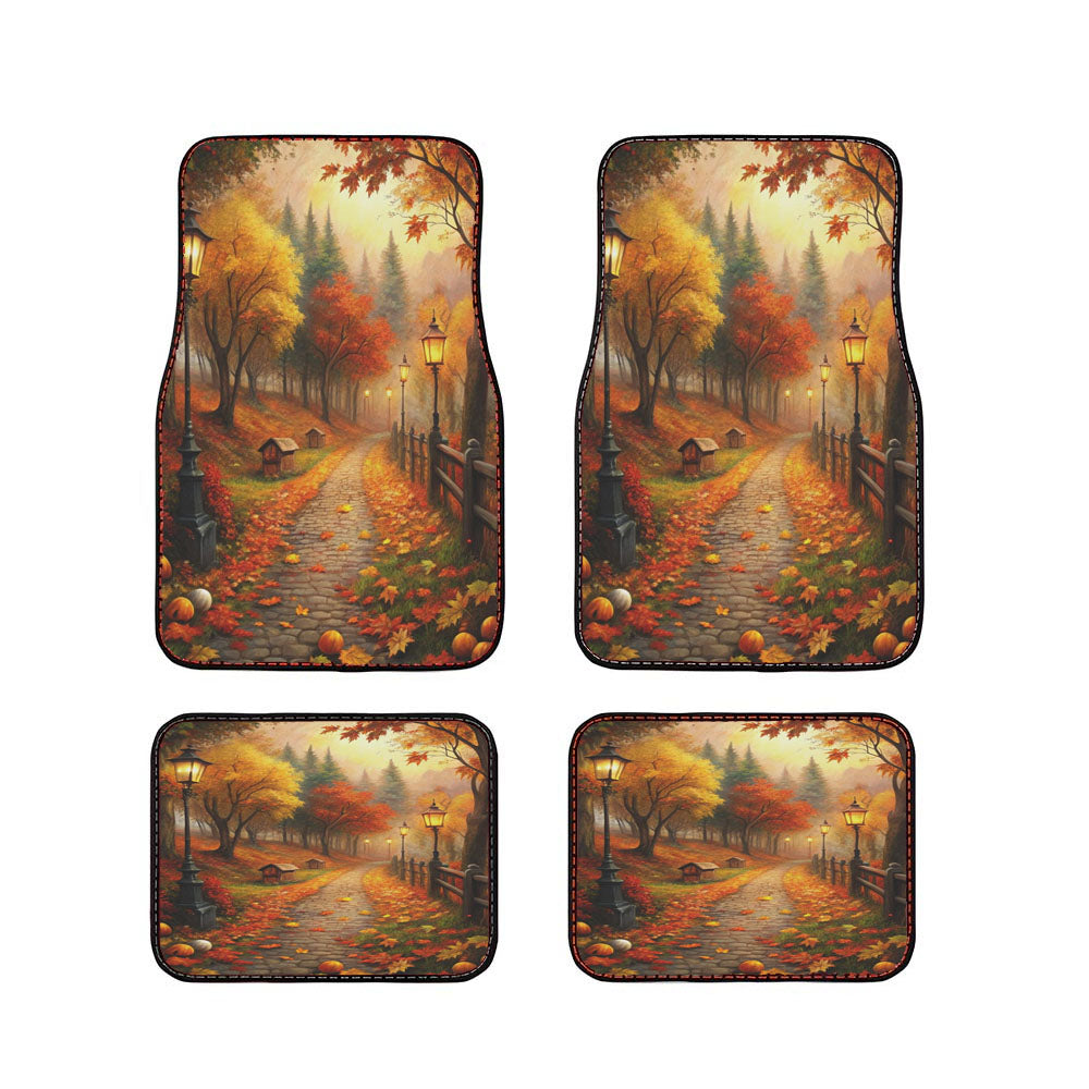 Autumn Country Lane Car Floor Mats Accessories