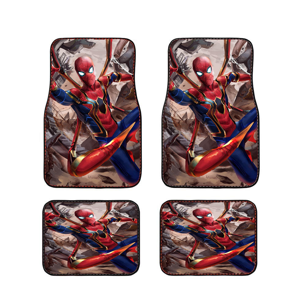Avanger Infinity War Iron Spiderman Car Floor Mats Accessories