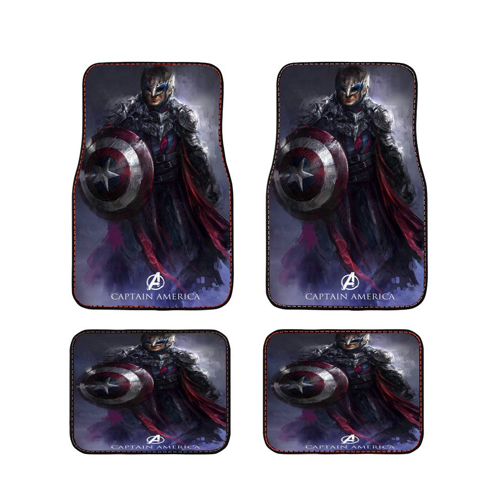 Avengers Captain America Mural Car Floor Mats Accessories