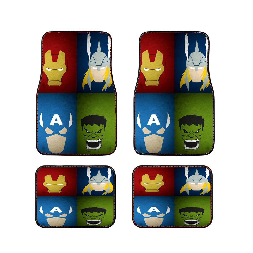 Avengers Cartoon Car Floor Mats Accessories