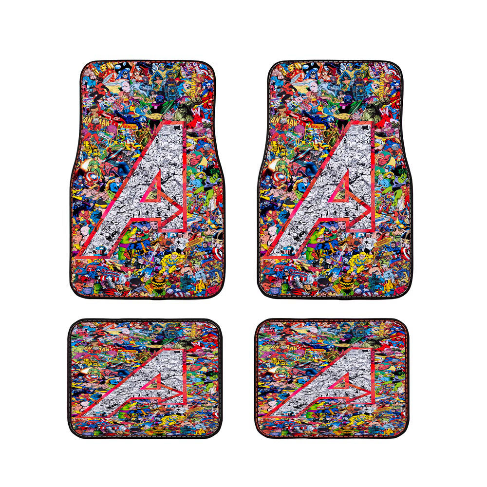 Avengers Characters Collage Car Floor Mats Accessories