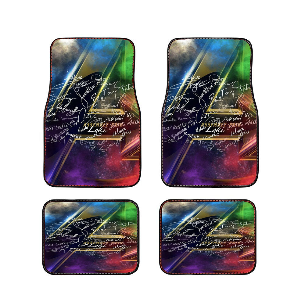 Avengers Heroes Signatures Car Floor Mats Accessories