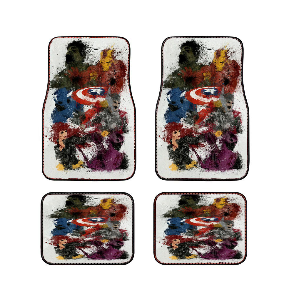 Avengers Watercolour Car Floor Mats Accessories