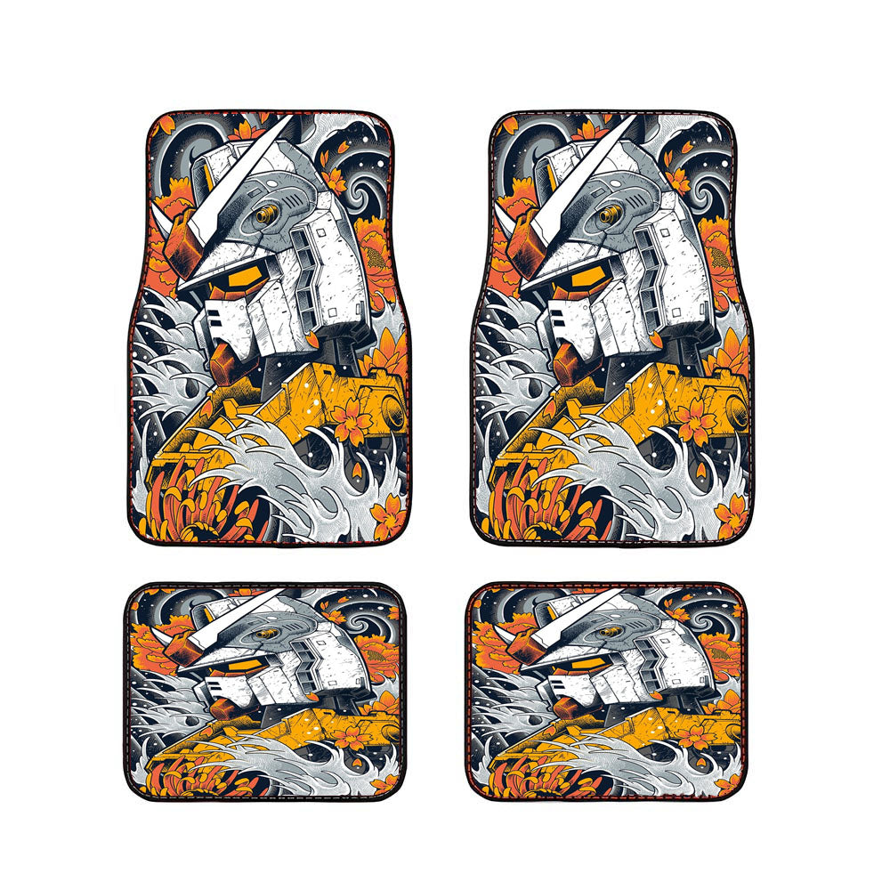 Awesome Gundam Mecha Artwork Car Floor Mats Accessories