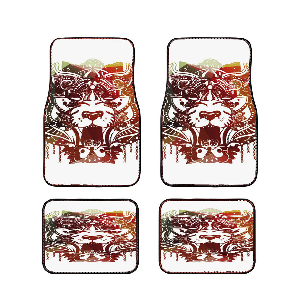 Aztec Tiger Painting Car Floor Mats Accessories