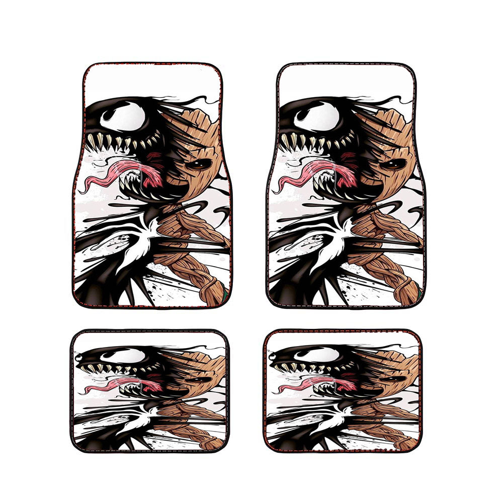 Baby Groot And Venom Car Floor Mats Accessories