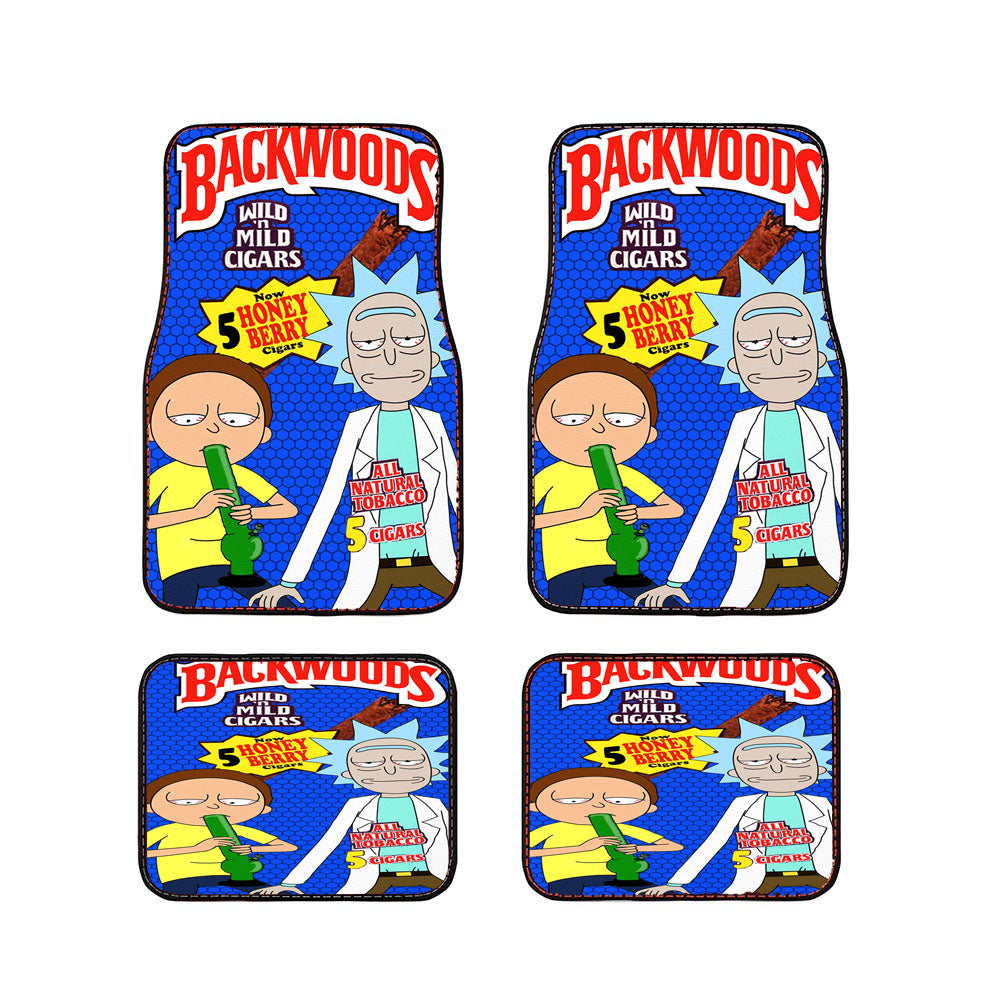 Backwoods X Rick And Morty Car Floor Mats Accessories