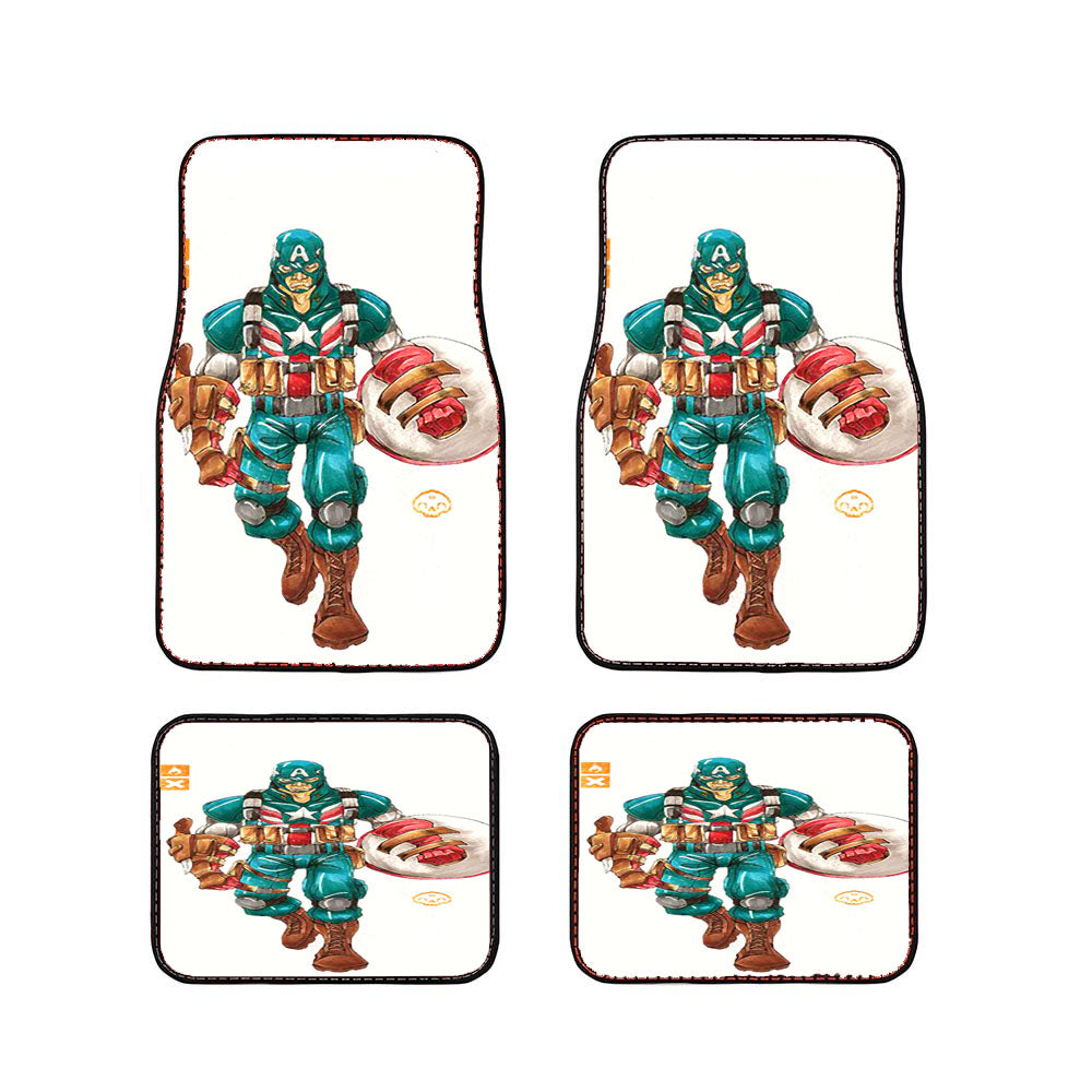 Bad Captain America Car Floor Mats Accessories