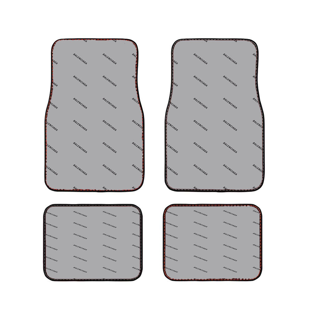 Balenciaga Grey Pattern Car Floor Mats Accessories