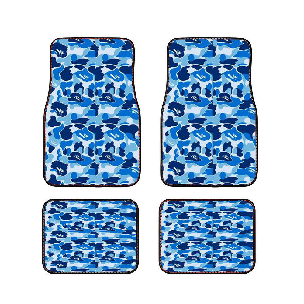 Bape Camo Blue Car Floor Mats Accessories
