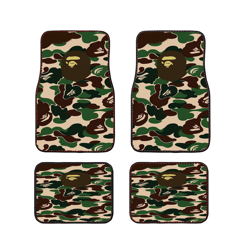 Bape Camo Green Car Floor Mats Accessories