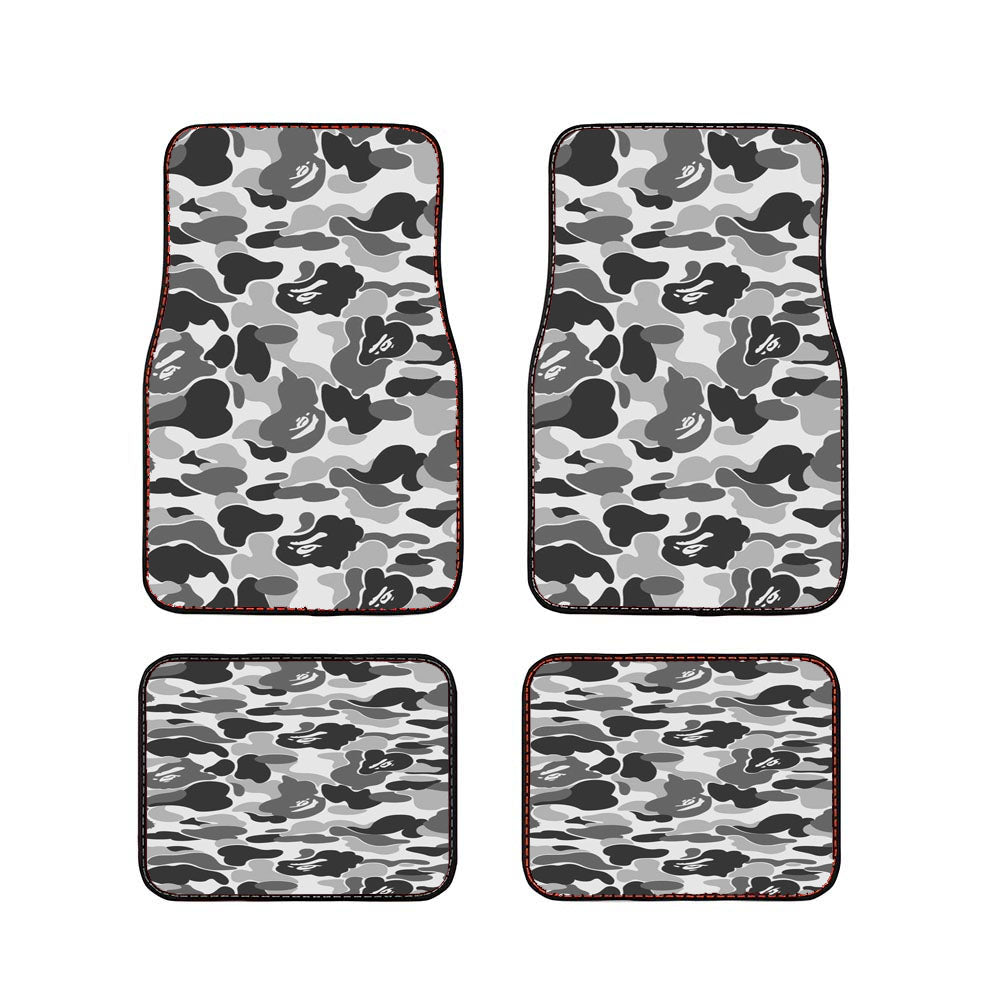 Bape Camo Grey Car Floor Mats Accessories