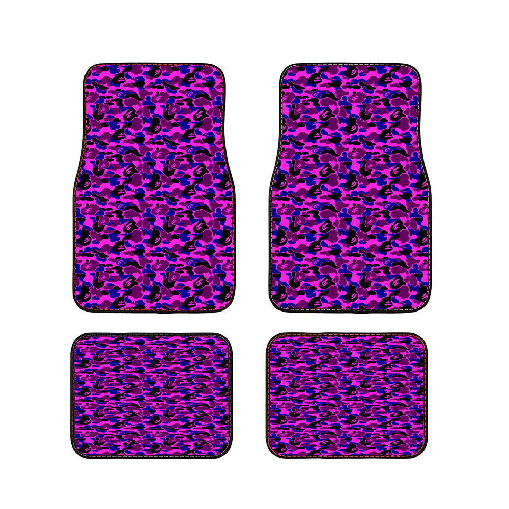 Bape Camo Purple Car Floor Mats Accessories