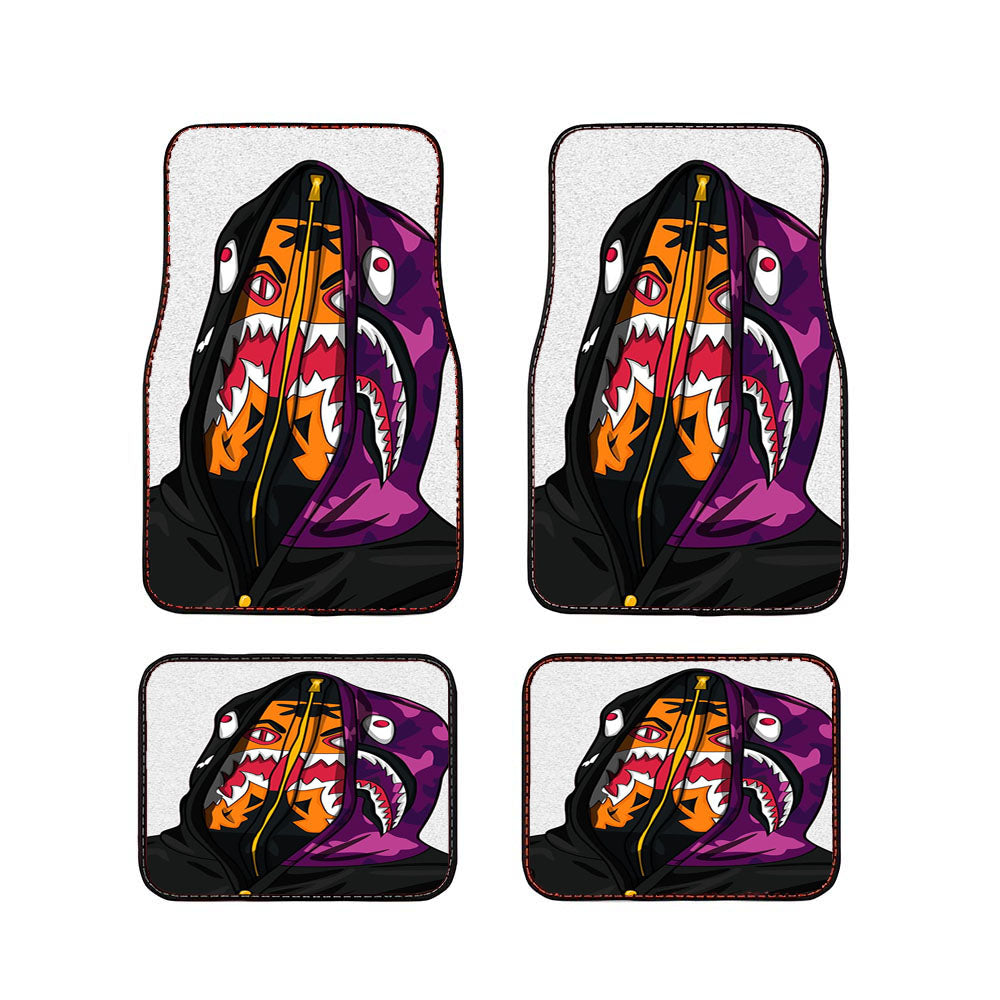 Bape Face Shark Hoodie Art Car Floor Mats Accessories