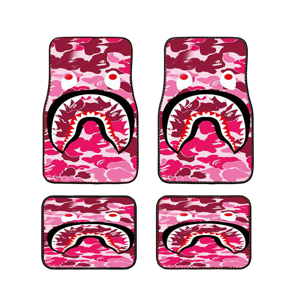 Bape Pink Car Floor Mats Accessories