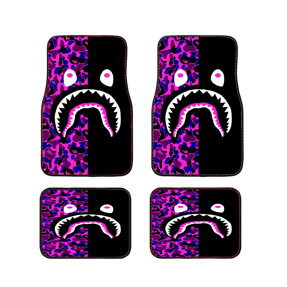 Bape Wallpaper Hoodie Purple Car Floor Mats Accessories