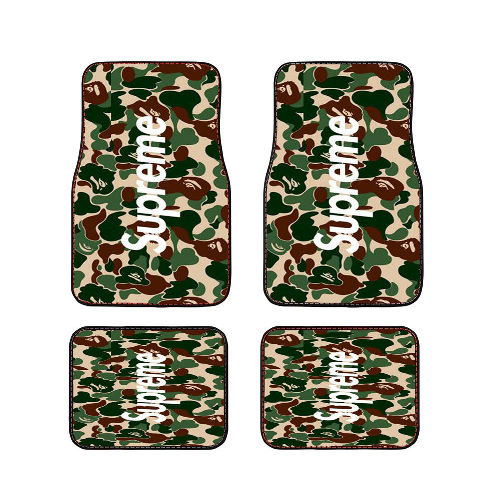 Bape X Suprem Car Floor Mats Accessories