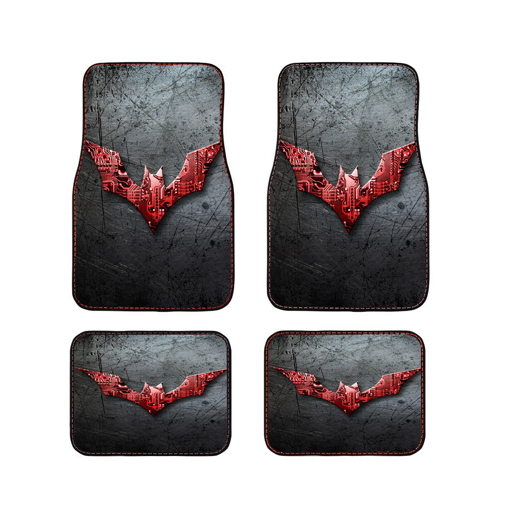 Batman Beyond Red Metal Logo Car Floor Mats Accessories