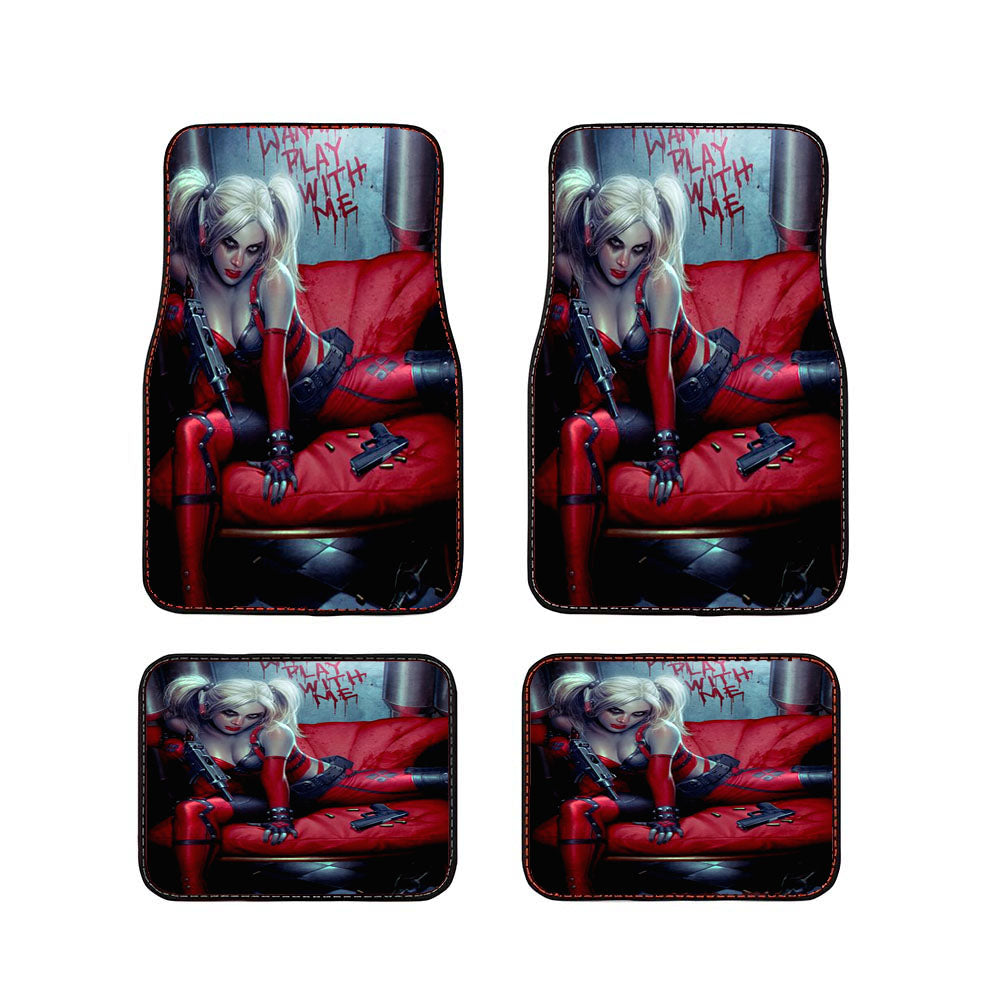 Batman Harley Quinn Blood Blonde Car Floor Mats Accessories
