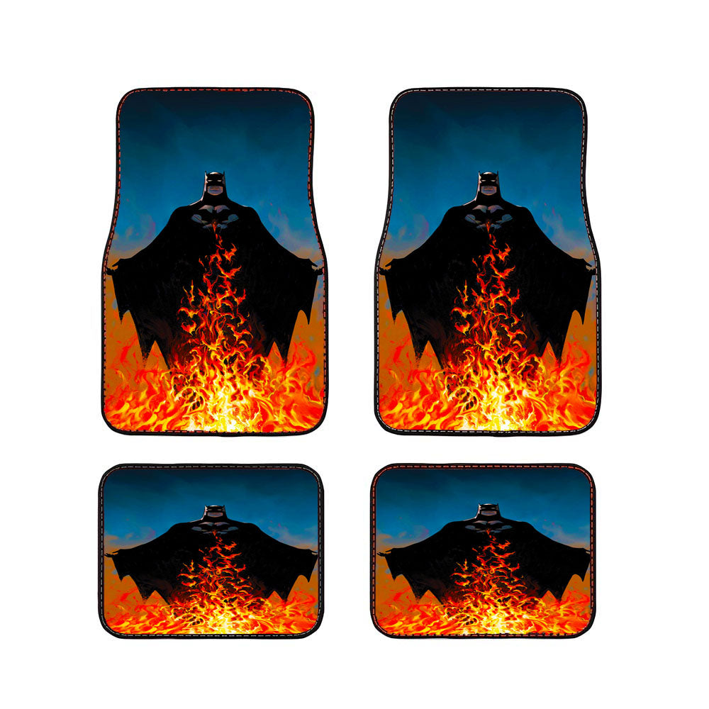 Batman In Flame Car Floor Mats Accessories