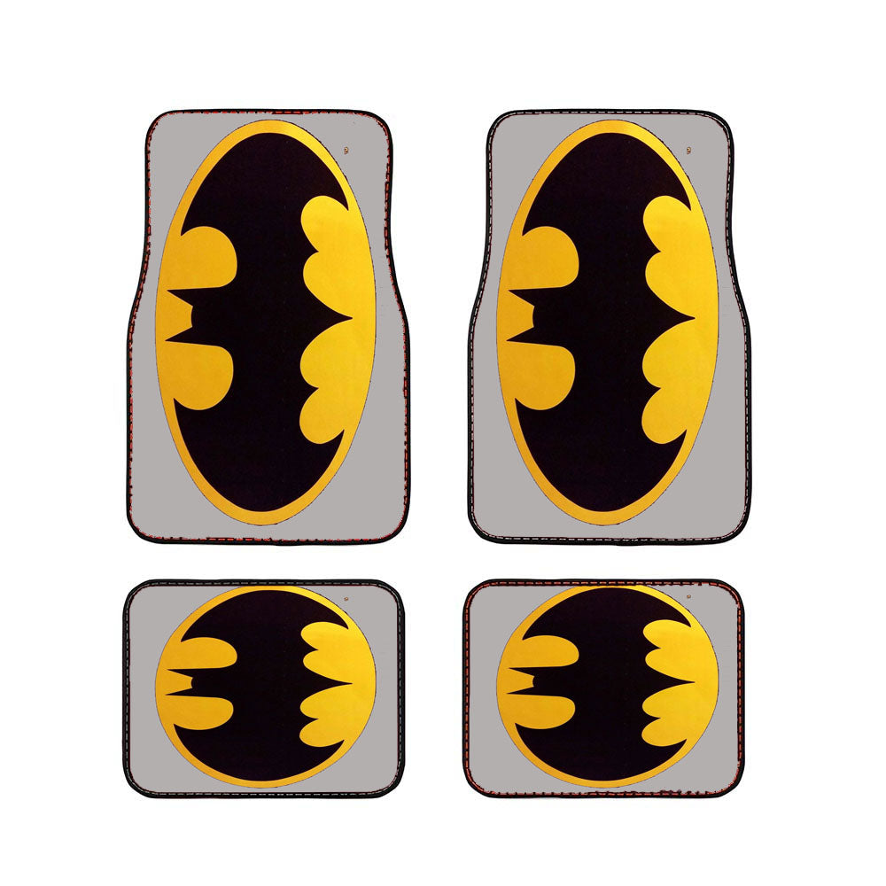 Batman Logo Black Yellow Car Floor Mats Accessories
