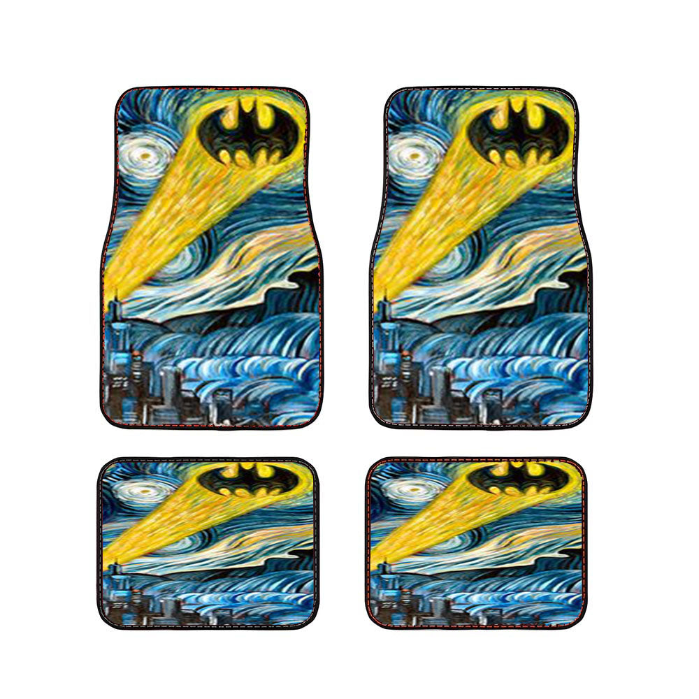 Batman Logo Starry Night Car Floor Mats Accessories
