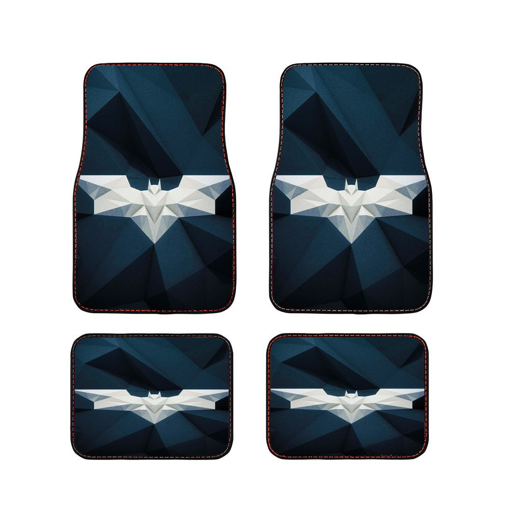 Batman Logo White Car Floor Mats Accessories