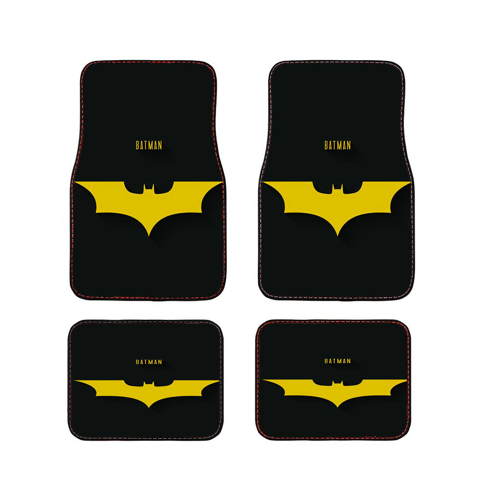 Batman Logo Yellow Car Floor Mats Accessories