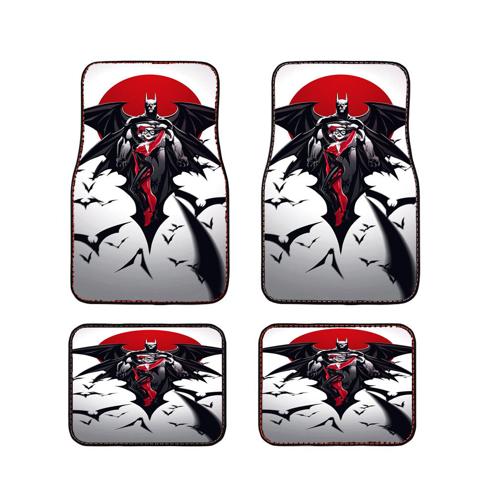 Batman Moon Red Cartoon Car Floor Mats Accessories