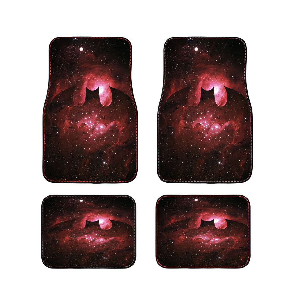 Batman Nebula Logo Red Car Floor Mats Accessories
