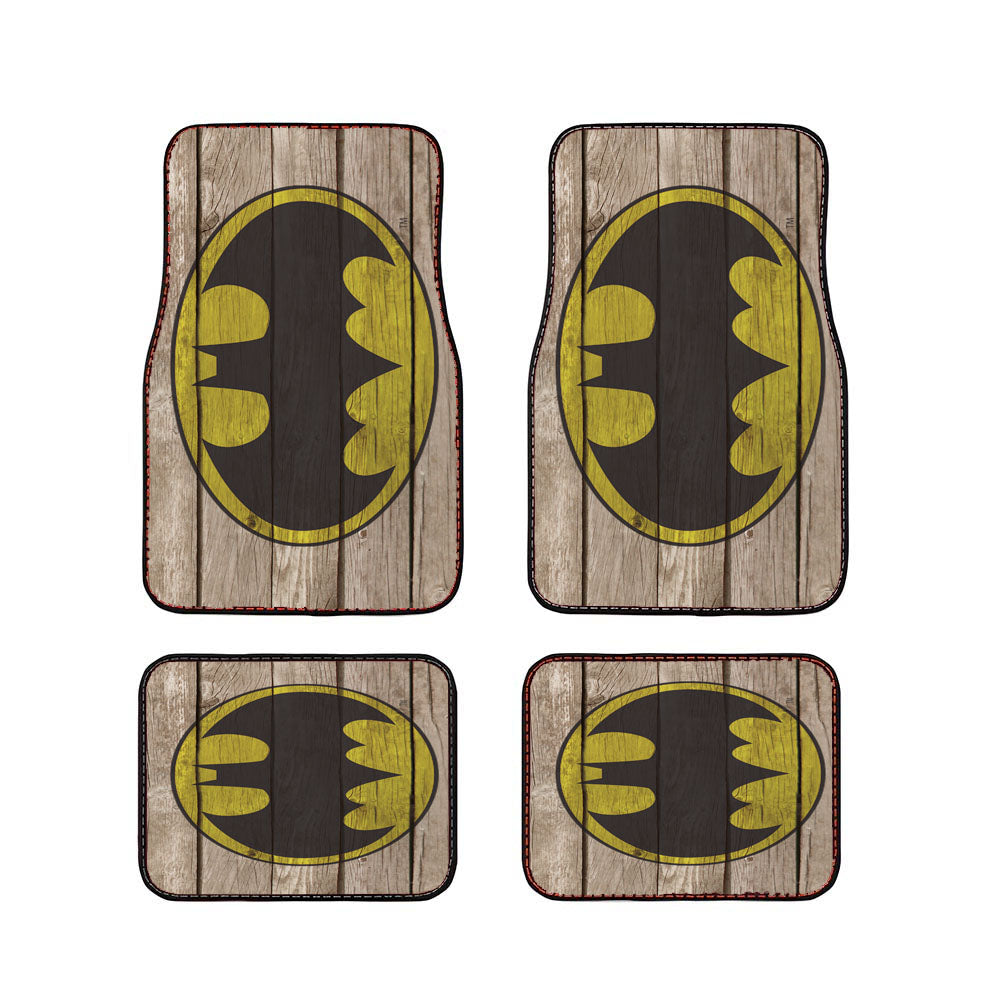 Batman Wood Logo Car Floor Mats Accessories