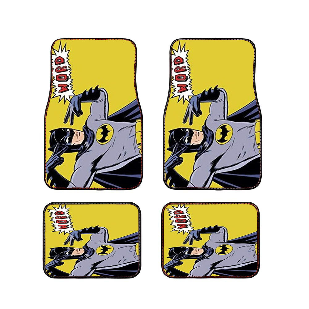 Batman Word Pop Art Car Floor Mats Accessories