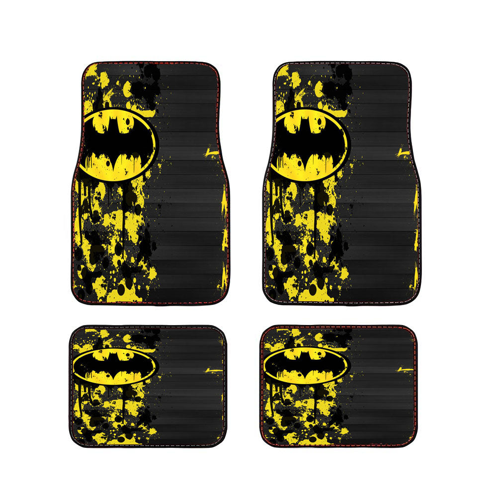 Batman Yellow Splash Car Floor Mats Accessories