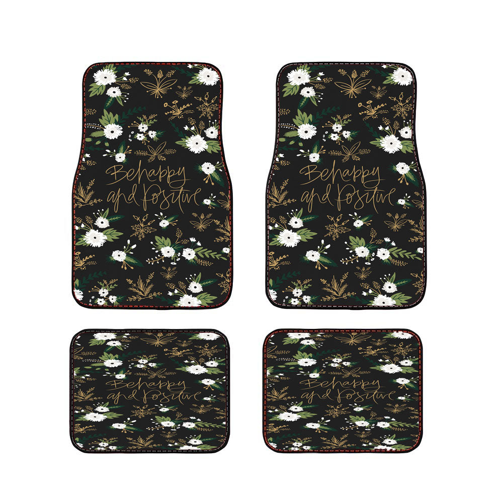 Be Happy And Positive Pattern Car Floor Mats Accessories