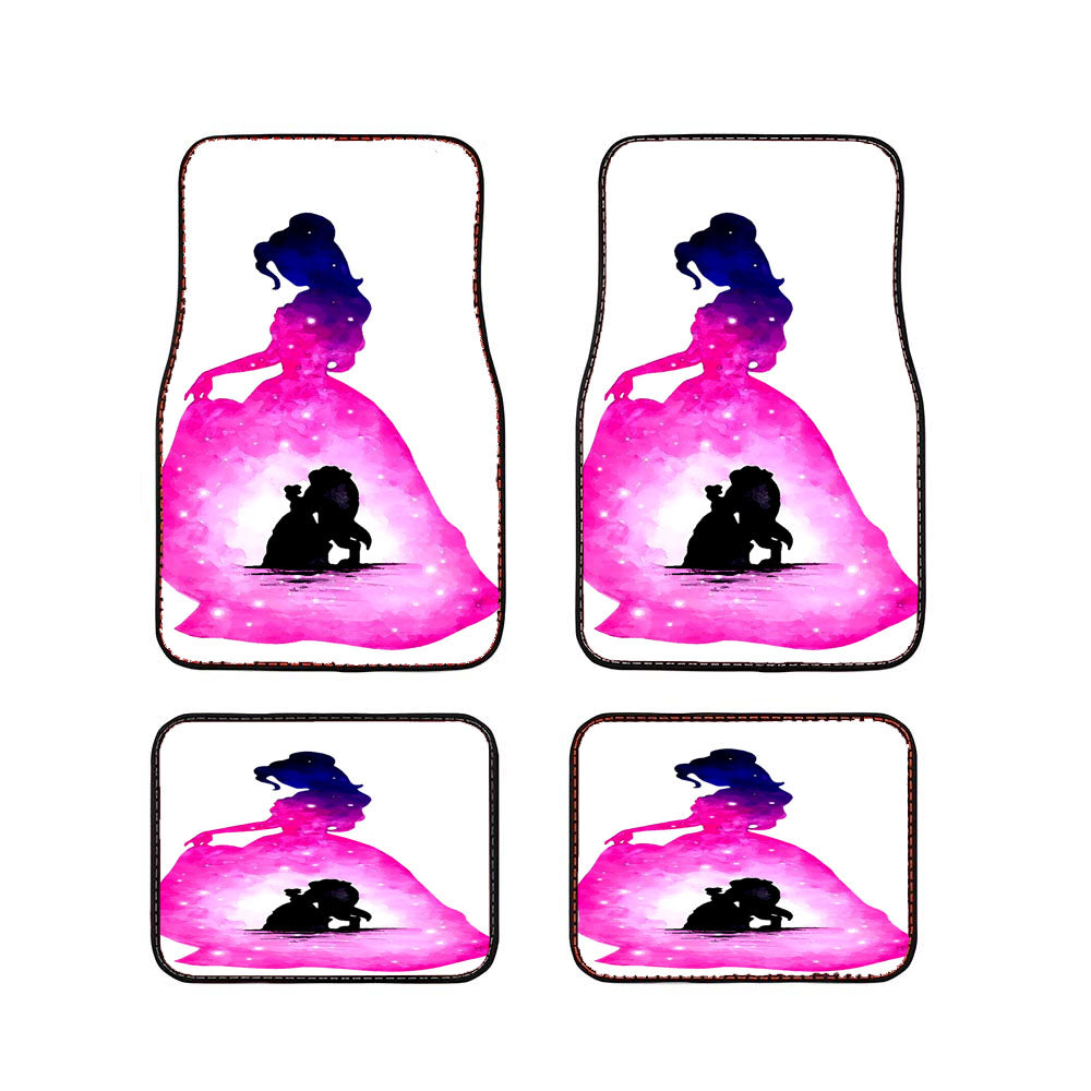 Beauty And The Beast Disney Watercolor Car Floor Mats Accessories