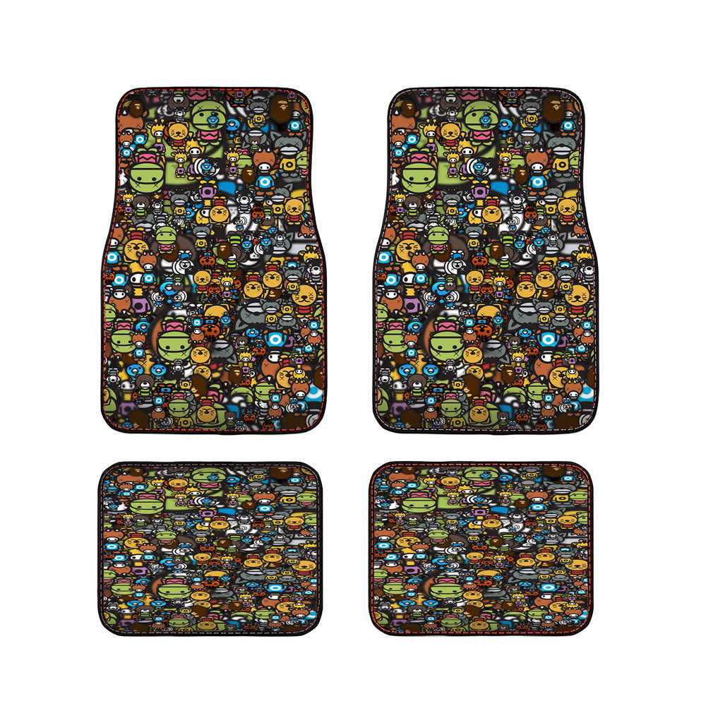 Best Bape Milo Pattern Car Floor Mats Accessories