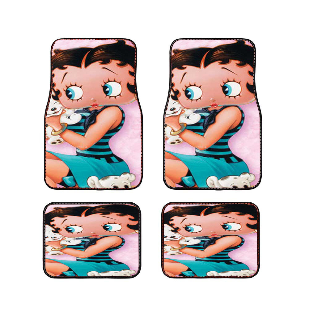 Betty Boop Holding Puppy Car Floor Mats Accessories