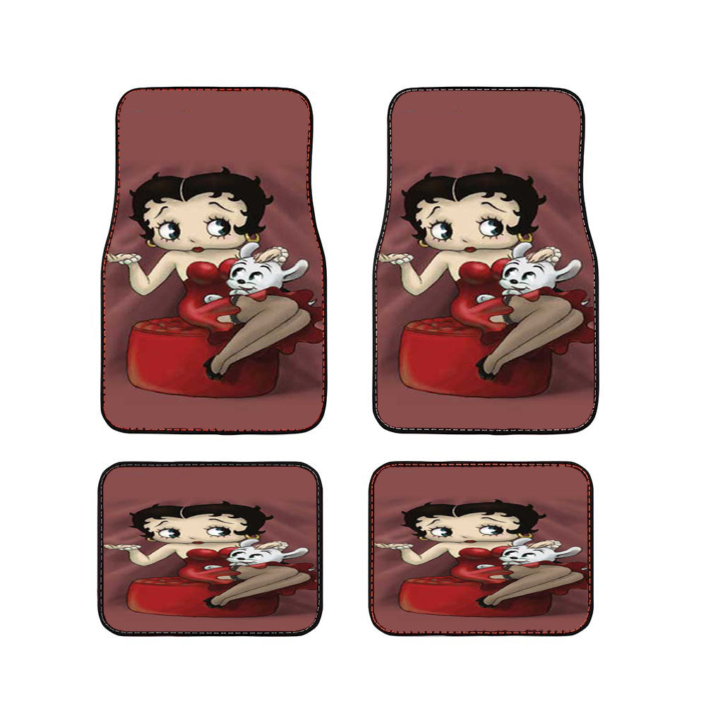 Betty Boop With Dog Small Car Floor Mats Accessories