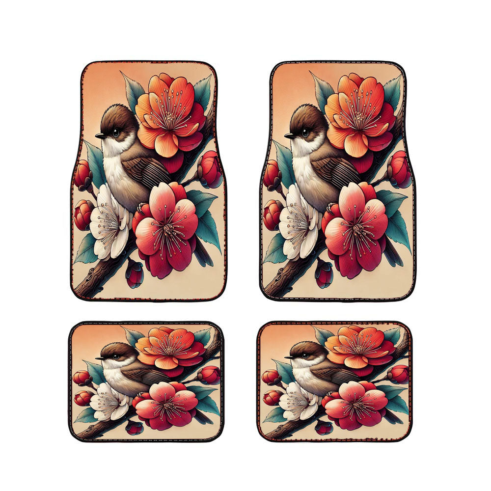 Bird Floral Car Floor Mats Accessories