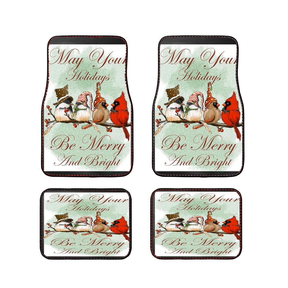 Birds On Branch Merry And Bright Car Floor Mats Accessories
