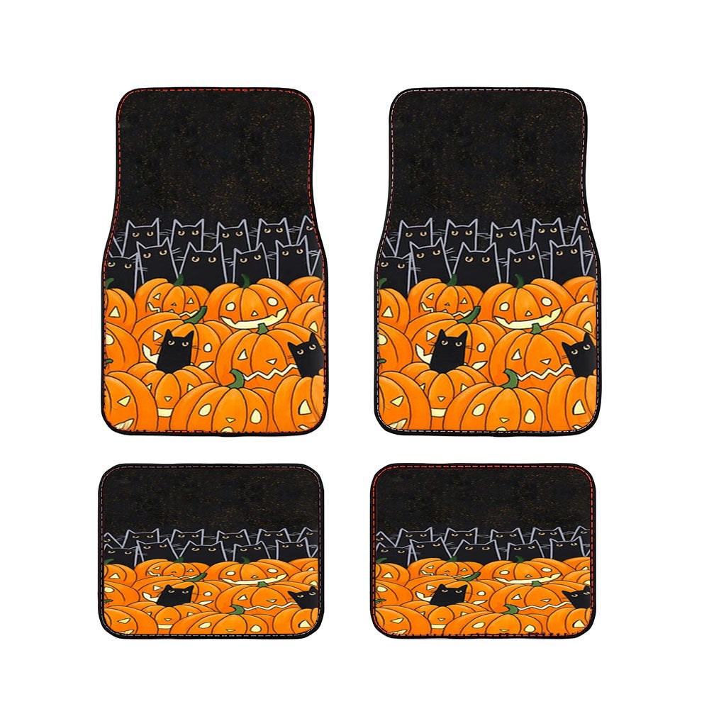 Black Cats & Lanterns - Halloween Car Floor Mats Accessories